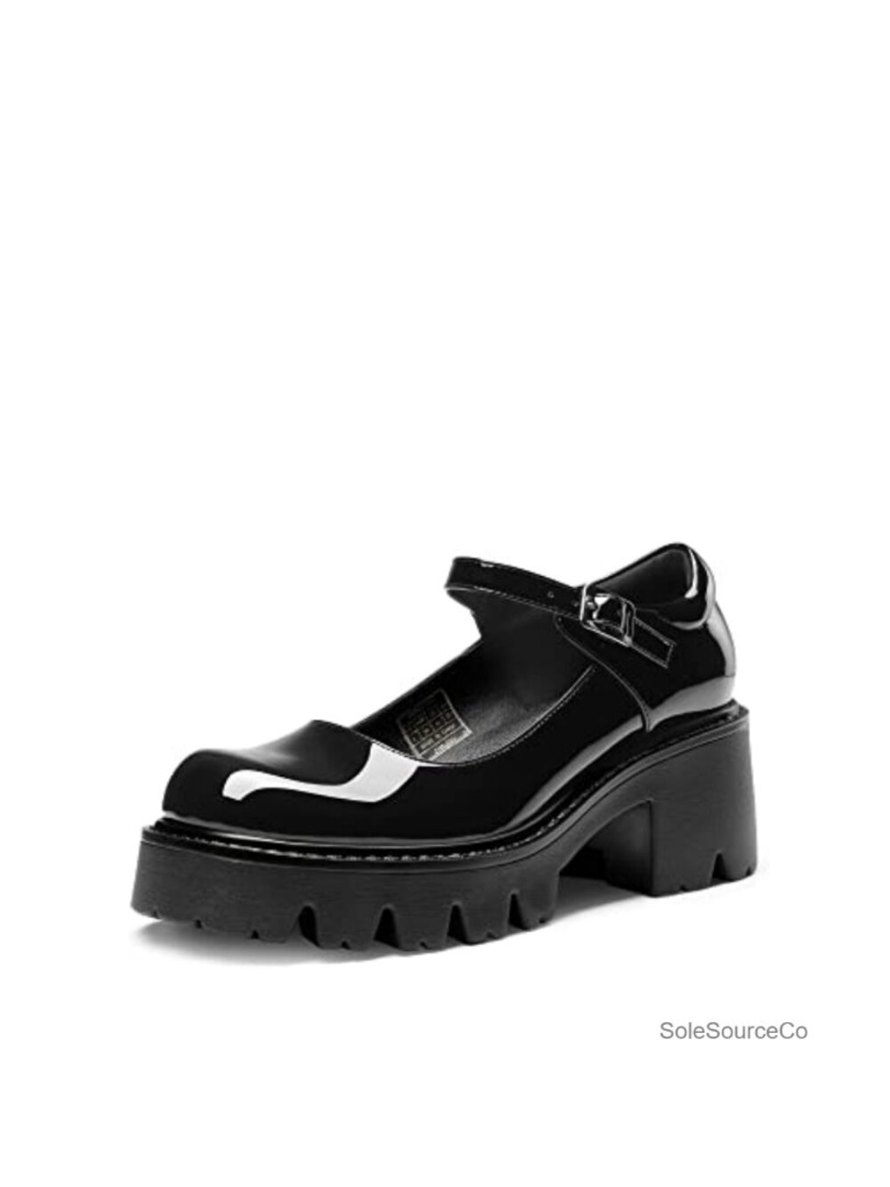 Women's Mary Jane Platform Pump Chunky Block Heel Buckle Ankle Strap Round Toe